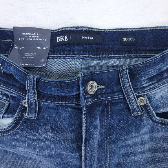 BKE Buckle Mason Mens Taper Blue Jeans Size 30x30 NWT